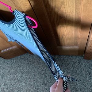 Cold shoulder striped top